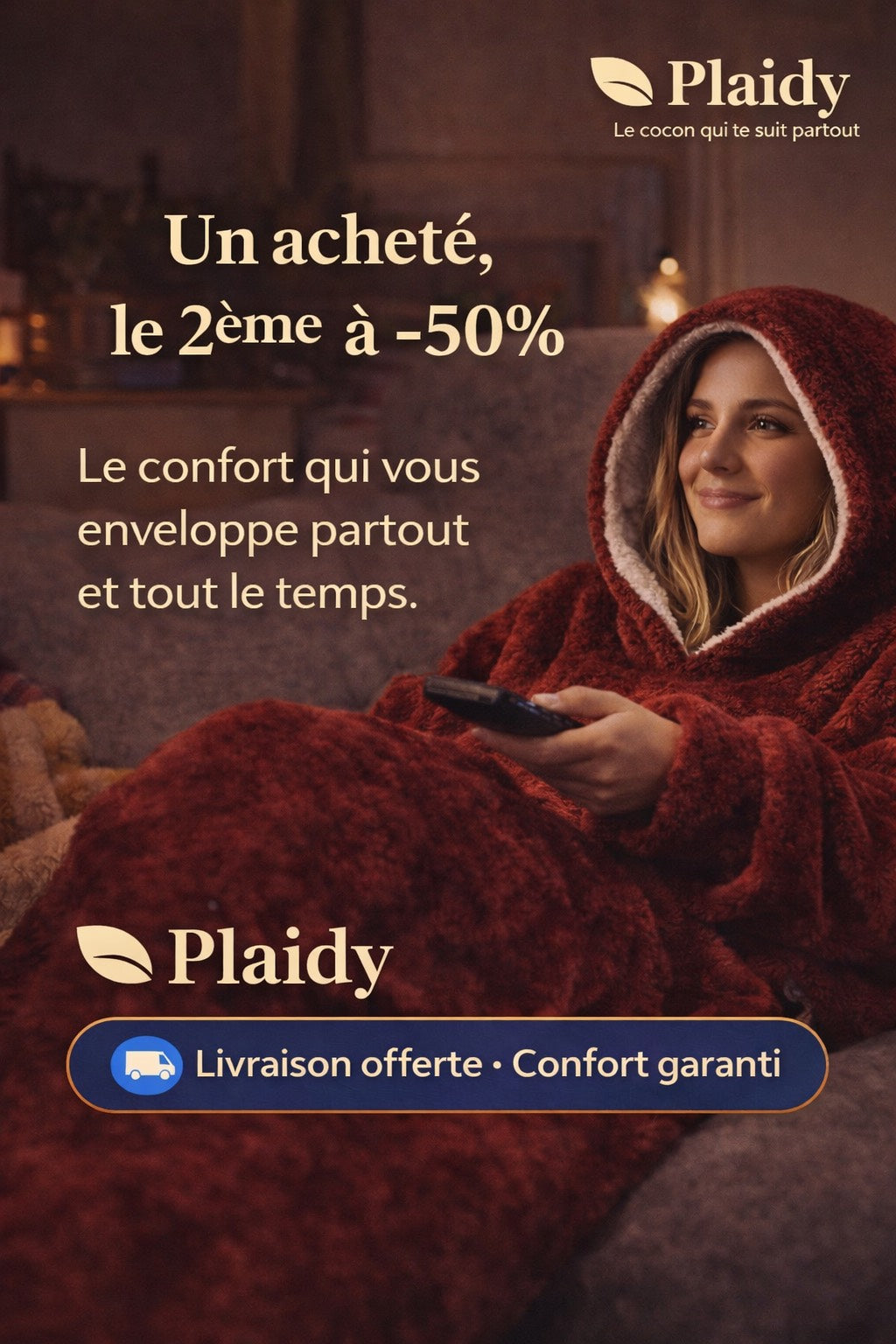 Pull Plaid Ultra-Doux et Chaud
